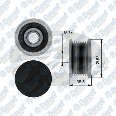 GATES OAP7110 Alternator Kasnagi Laguna Ii Megane Ii-Iii Clio Iv 1.9dci Master Trafic Movano Interstar 2.5dci (G9u)